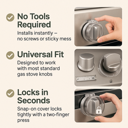 Vuxeco™ Oven Knob Safety Covers